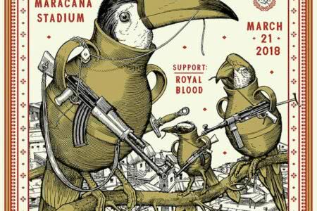 Banda Pearl Jam publica cartaz criticando intervenção militar no Rio de Janeiro