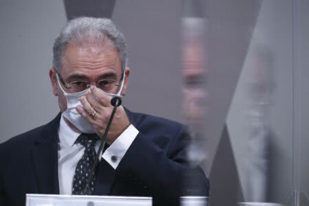 Marcelo Queiroga na CPI da Covid no Senado.
Foto: Jefferson Rudy/Agência Senado