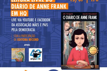 Após reação contra livro no Colégio Rosário, live fará leitura livre do “Diário de Anne Frank em HQ”