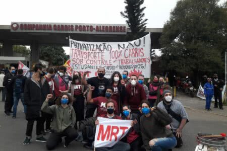 Trabalhadores da Carris protestam contra proposta de privatização da empresa