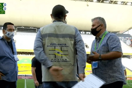 Anvisa interrompe partida entre Brasil e Argentina. Foto: Reprodução