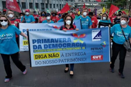Votação do Plebiscito Popular sobre as Privatizações no Rio Grande do Sul terminou dia 24 de outubro. (Foto: CUT/RS-Divulgação)