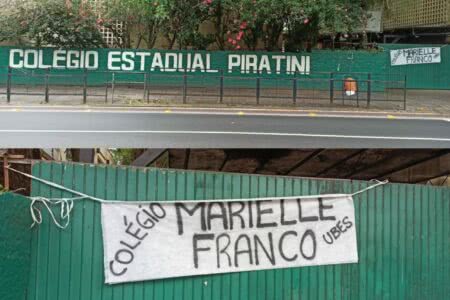 O Colégio Estadual Piratini foi 'rebatizado' pelos estudantes como Colégio Marielle Franco. Foto: Divulgação