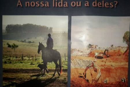 Imagem: Alinne Severo - folder utilizado em campanha de conscientização sobre os impactos da Mineração, em Lavras do Sul-RS (Reprodução)