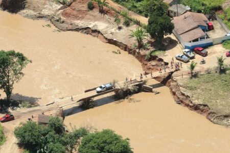 Área atingida por enchente no Estado da Bahia. Foto: Isac Nóbrega/PR