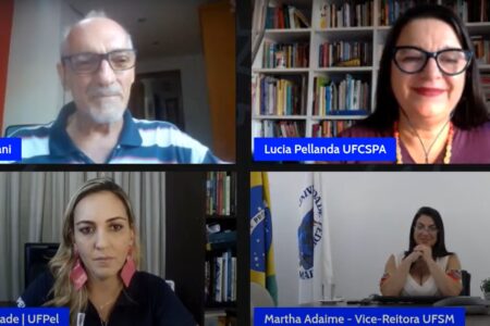 Debate virtual promovido pela Adufrgs reuniu reitoras da UFCSPA, UFSM e UFPel | Foto: Reprodução