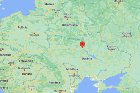 Escalada do conflito militar na Ucrânia ameaça estabilidade de toda a Europa. (Foto: Google Maps)