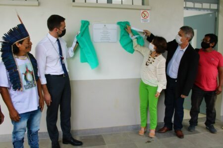 Projeto iniciado no governo Tarso Genro, novo prédio da escola foi inaugurado pelo governador Eduardo Leite). Foto: Daniela Huberty/COMIN