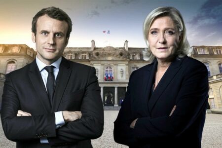 Macron e Le Pen se enfrentarão novamente como no último pleito. Foto: Reprodução/RFI