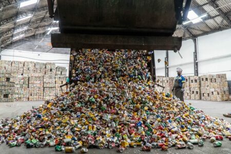 Os materiais recicláveis secos representaram 33,6% do total de 82,5 milhões de toneladas anuais de resíduos sólidos urbanos. Foto: Divulgação/Recicla Latas