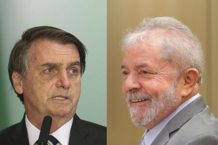 Pesquisa Ipec aponta Lula com 44% e Bolsonaro com 32% das intenções de voto no 1º turno