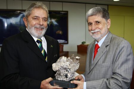 Lula e o ex-chanceler Celso Amorim (Divulgação)