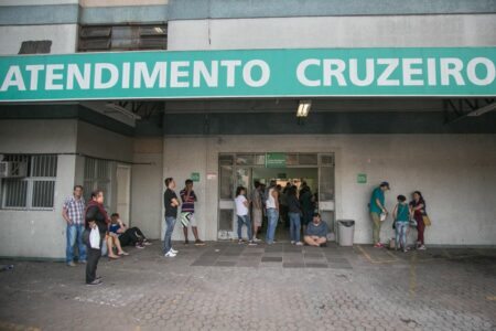 Posto da Cruzeiro do Sul está com 400% de lotação nesta quarta (10). Foto: Guilherme Santos/Sul21