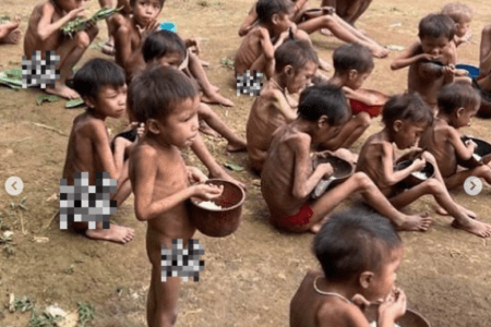 Crianças do Kataroa, Região do Surucucu, Município de Alto Alegre, território Yanomami (Foto: URIHI - Associação Yanomami/Instagram)