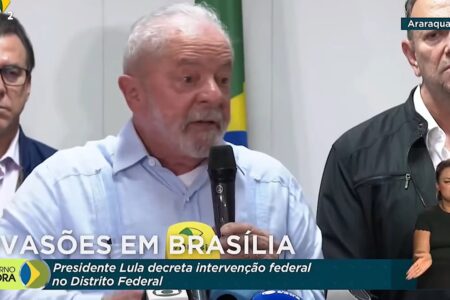 Lula decreta intervenção federal na segurança do DF e diz que criminosos serão punidos