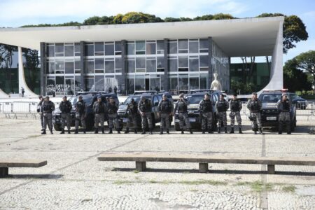 Força Nacional em Brasília. Foto: José Cruz/Agência Brasil