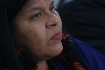 A ministra dos Povos Indígenas fala sobre o atendimento aos yanomamis.  Foto: Fernando Frazão/Agência Brasil