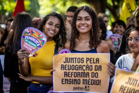Aula pública pela revogação da Reforma do Ensino Médio, promovida pelo CPERS em parceria com entidades estudantis. Foto: Luiza Castro/Sul21
