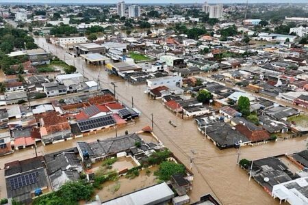 Rio Branco tem 32 mil famílias afetadas pelas fortes chuvas que iniciaram na última quinta-feira (23) | Foto: Pedro Devani/Secom Acre
