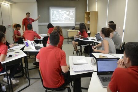 Alunos da Escola Sesc de Ensino Médio durante aula, na Barra da Tijuca, zona oeste do Rio. Foto: Tomaz Silva/Agência Brasil