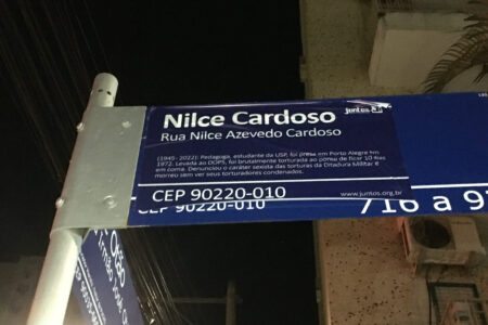 Um dos nomes homenageados foi Nilce Cardoso, torturada no Dops, então localizado na Rua Santo Antônio | Foto: Divulgação