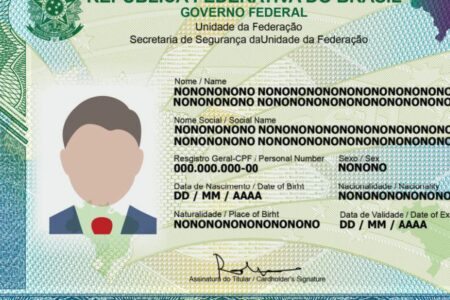 Nova Carteira de Identidade Nacional. Foto: Secretaria Especial de Modernização do Estado