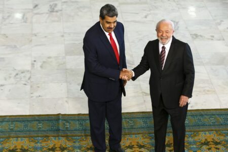 O presidente Lula e o presidente da Venezuela, Nicolás Maduro, no Palácio do Planalto. Foto: Marcelo Camargo/Agência Brasil