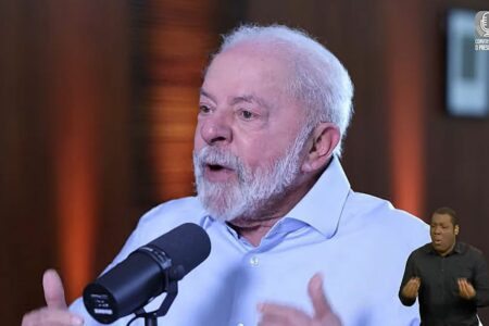 Lula no programa Conversa com o Presidente. (Imagem: CanalGOV)