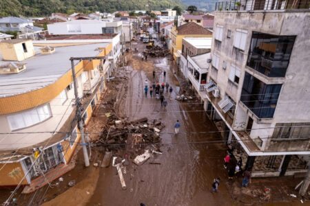 Roca Sales foi uma das cidades mais atingidas pela enchente que atingiu o Vale do Taquari. Fotos: Gustavo Mansur/ Palácio Piratini
