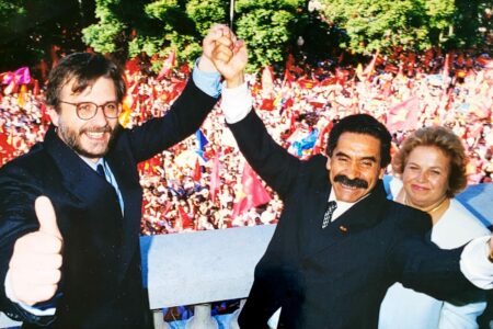 Olívio Dutra e Miguel Rossetto foram eleitos em 1998 (Arquivo)
