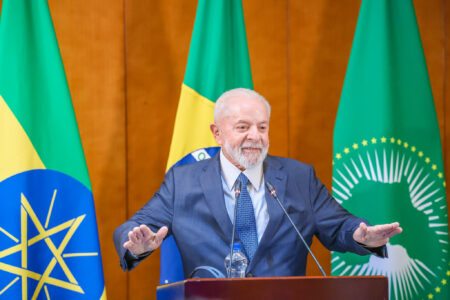 Declaração de Lula sobre a guerra em Gaza foi dada durante visita a países africanos. Foto: Ricardo Stuckert / PR