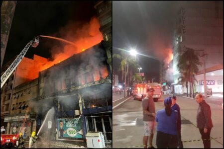 Incêndio causa 10 mortes em pousada na região central de Porto Alegre
