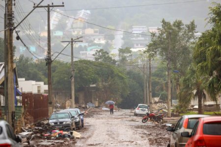 Roca Sales, um dos municípios mais atingidos pelas chuvas no RS. fotos: Gustavo Mansur/ Palácio Piratini