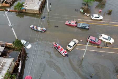 Enchente em Canoas, na Região Metropolitana de Porto Alegre. Foto: Kelvin Oliveira/PMC