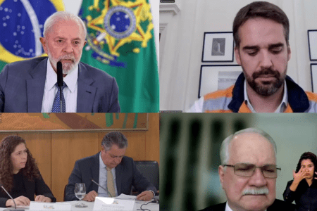 Em reunião virtual com Eduardo Leite, Lula anuncia suspensão da dívida do Estado com a União. Foto: Reprodução