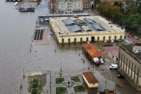 Enchente começa a atingir a cidade de Rio Grande. Foto: Divulgação/Prefeitura de Rio Grande